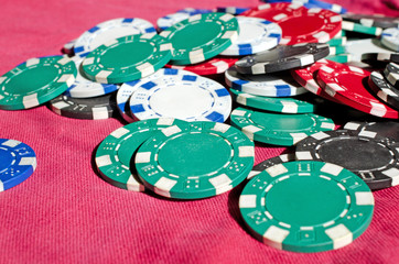 Background of Close up of poker chips