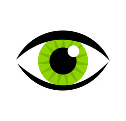 Wall Mural - green eye icon