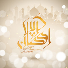 Wall Mural - Ramadan Kareem calligraphy design