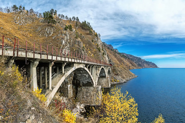 Wall Mural - one of the bridges on Circum-Baikal Railway