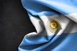 Fototapeta Kosmos - Flag of Argentina on blackboard background
