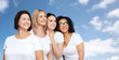 © Syda Productions - group of happy different women in white t-shirts