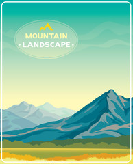 Canvas Print - Mountain summer landscape.