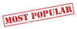 most popular red stamp on white background