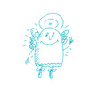 cute angel sketch vector illustration