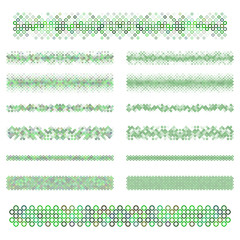 Poster - Graphic design elements - green divider line set