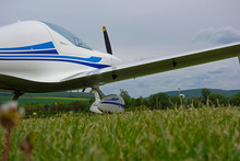 Small Sport Aircraft At The Airport