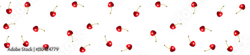 Fotomural cover header pattern cherry berries red