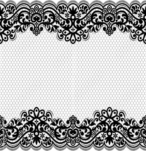 Valokuva Seamless lace pattern, flower vintage vector background.