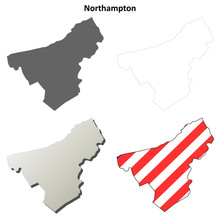 Northampton County, Pennsylvania Outline Map Set
