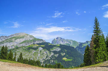 Sticker - Beautiful summer landscape in the French Alps