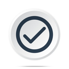 Wall Mural - Black Confirm icon on white web button