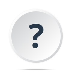 Wall Mural - Black Question Mark icon on white web button