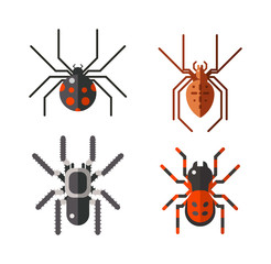 Wall Mural - Vector poisonous spiders.
