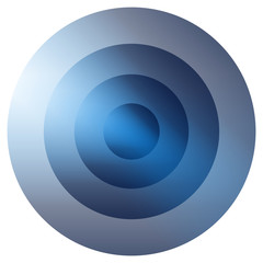 Aufkleber - Glassy colorful radiating, concentric circles element. Glowing b