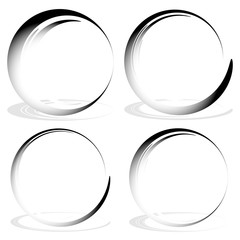 Poster - Set of sketchy, scribble circles.