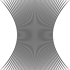 Fototapete - Lines with squeezed deformation effect.