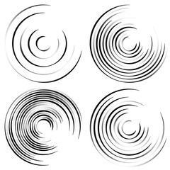 Leinwandbilder - Abstract spiral shapes - Spirally, whirling circular element set