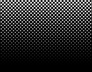 Poster - Halftone like element of crosses. Monochromatic abstract image.