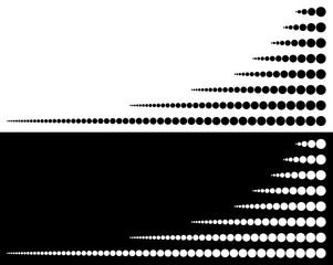 Poster - Set of circles from big to small in horizontal lines