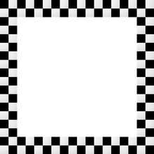 Empty Squarish Checkered Frame, Border