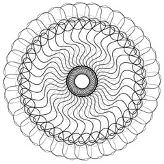Poster - Geometric uncolored mandala element