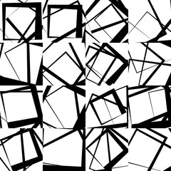 Poster - Mosaic of random, scattered lines.