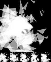 Poster - Random shards, splinters abstract, artistic background / pattern
