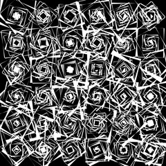 Poster - Random squares seamless geometric texture. Monochrome abstract b