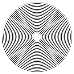Poster - Abstract radiating contour lines.