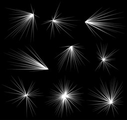 Poster - Abstract explosion, burst, rays, beams, flash, glitter, firework