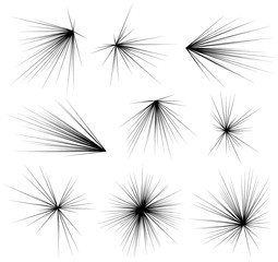 Aufkleber - Abstract explosion, burst, rays, beams, flash, glitter, firework