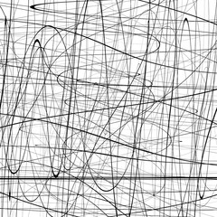 Poster - Abstract pattern with squiggly, squiggle lines. Abstract texture