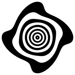 Poster - Circular shape with spiral, vortex distortion effect