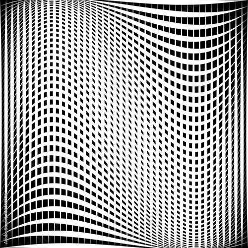 Fotografie, Obraz Distorted abstract grid, mesh background, intersecting lines
