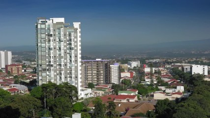 Wall Mural - Elevated view of city against sky; Costa Rica