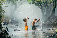 Kids Playing Water