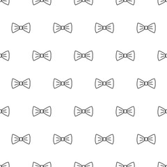 Wall Mural - Bow tie seamless pattern. Fashion graphic background design. Modern stylish texture with bow-tie. Monochrome template. Can be used for prints, textiles, wrapping, wallpaper, website, blog etc. VECTOR