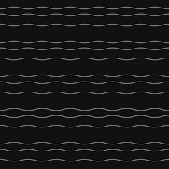 Wall Mural - wavy stripes seamless pattern. abstract fashion volume texture. geometric monochrome template. graph