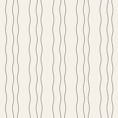 Wall Mural - wavy stripes seamless pattern. abstract fashion volume texture. geometric monochrome template. graph