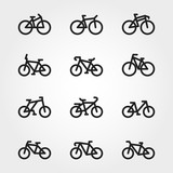 Fototapeta  - bike icons