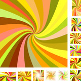 Fototapeta Tęcza - Colorful spiral background set