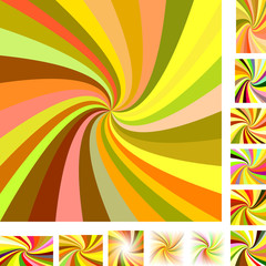 Poster - Colorful spiral background set
