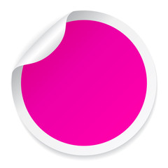 Sticker - Pink round sticker