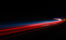 Light Trails In Tunnel