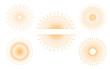 © Kate Macate - Hand drawn vector design elements. Set of bursting rays. Vintage