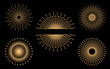 © Kate Macate - Hand drawn vector design elements. Set of bursting rays. Vintage