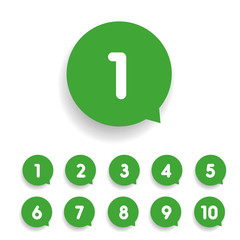 Poster - Number set round vector
