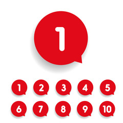 Poster - Number set round vector