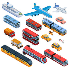 Poster - Passenger Transport Isometric Icons